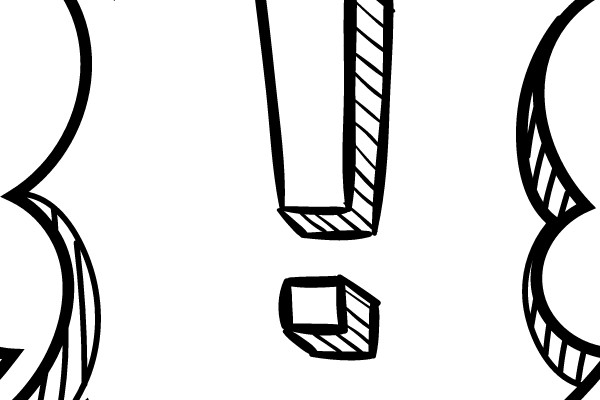 Thought Bubble with Exclamation Mark