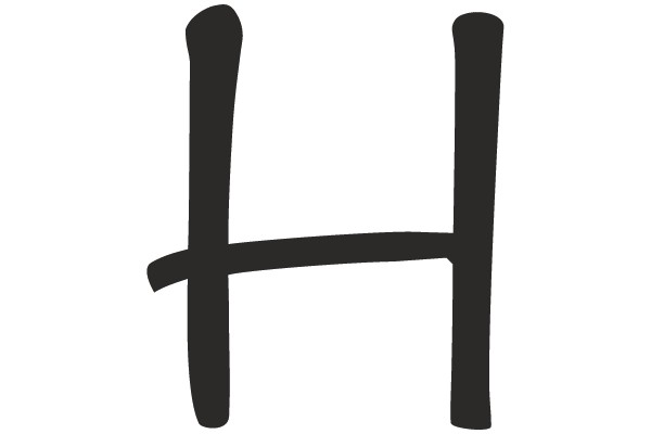 Two vertical lines with a horizontal line connecting the middle of each line.
