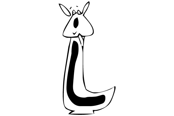 Whimsical Kangaroo Sketch
