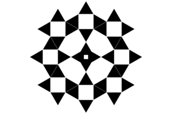 Geometric Art: A Checkered Starburst Design