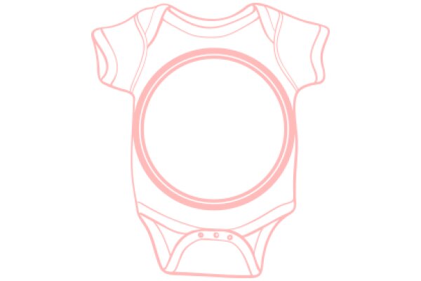 A Pink Outline of a Baby's Onesie