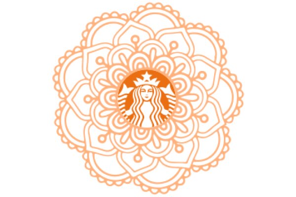 Stylized Starbucks Logo with Floral Design
