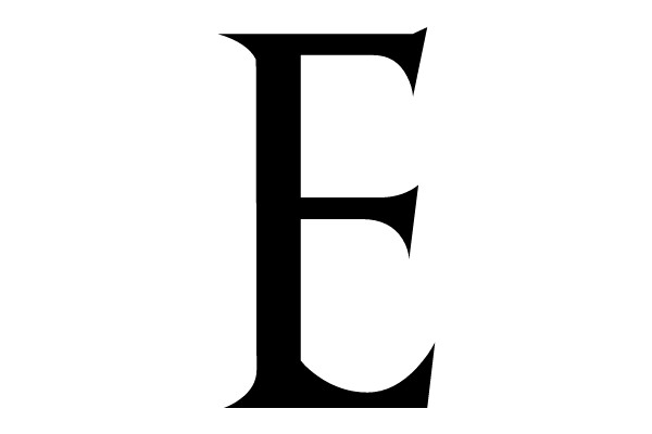 Bold Serif Letter E
