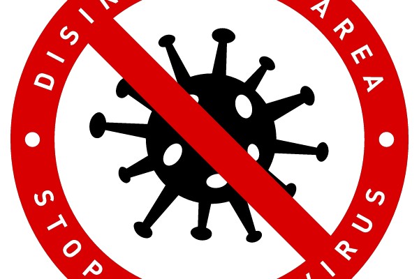 Disinfected Area Stop Coronavirus
