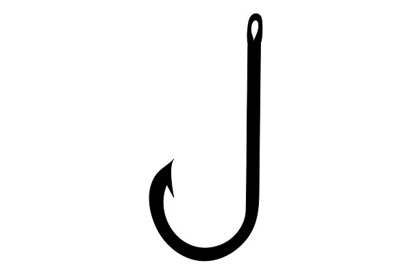 Simplistic Logo of a Fish Hook