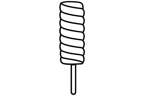 A Simple Line Drawing of a Cone-Shaped Object
