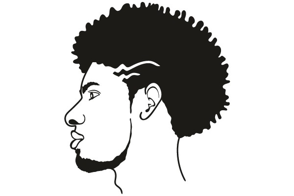 Profile of a Person with a Large Afro