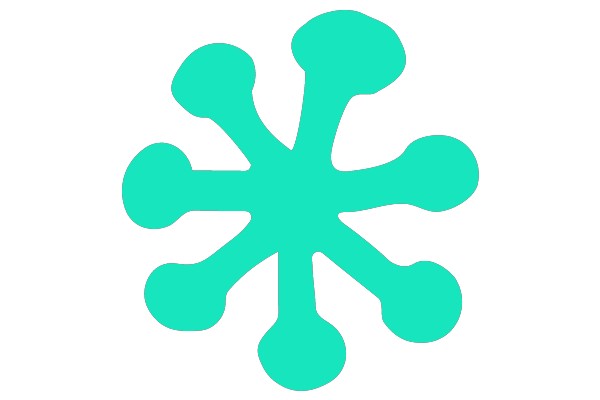 Eight Petal Starburst in Light Cyan