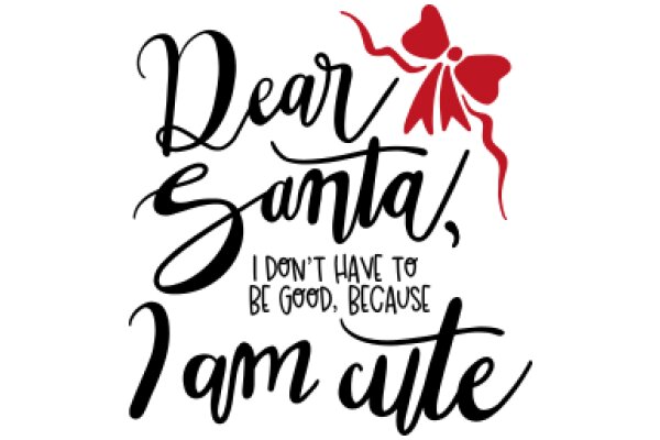 A Festive Greeting: A Heartfelt 'Dear Santa' from a Cute Human to the Jolly Old Man Himself