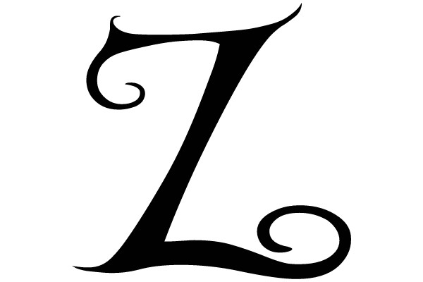 Ornate Black Letter Z