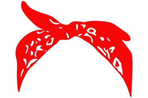 Vibrant Red Bandana with a White Pattern