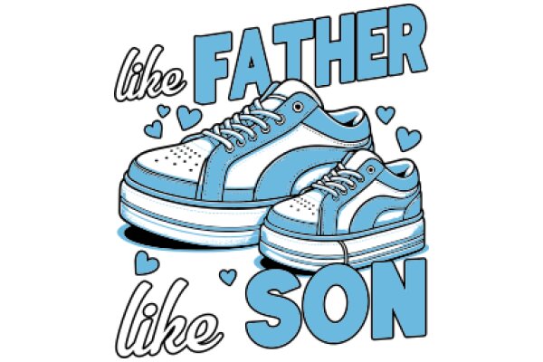 Father's Day Gift Idea: A Blue Sneaker with Lace-Up Design, Perfect for a Son Who Likes Sneakers