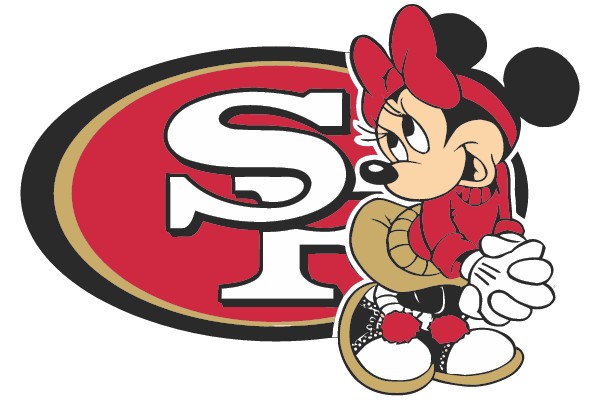 Minnie Mouse San Francisco 49ers Logo Mashup