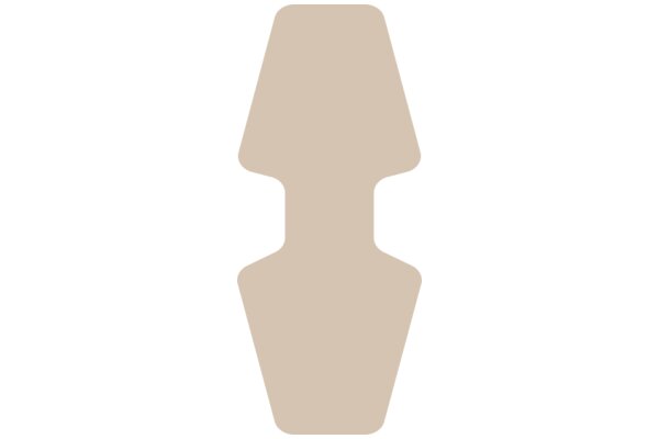 Simplistic Design: A Beige Shape with a Pointy Bottom