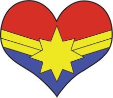 Vibrant Heart Symbol with Superhero Elements