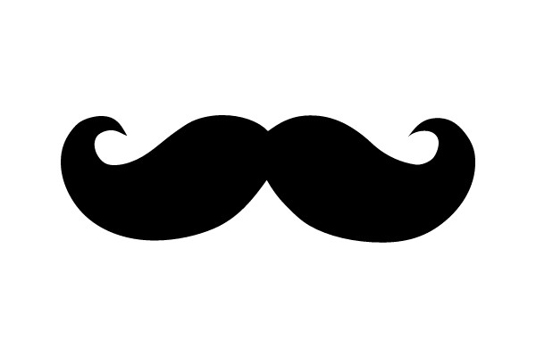 Bold Mustache Silhouette