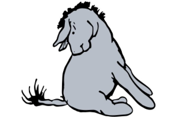 A Whimsical Gray Donkey