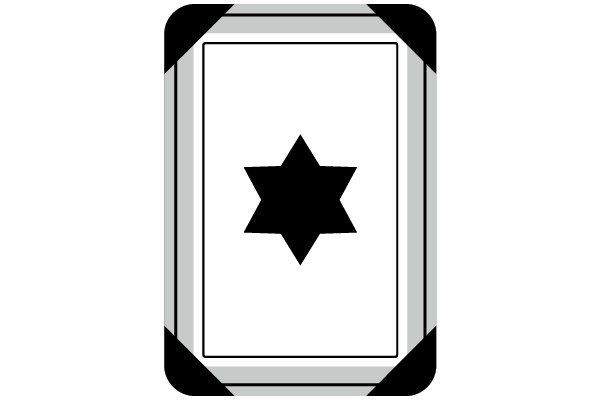 Star of David on a Rectangular Background