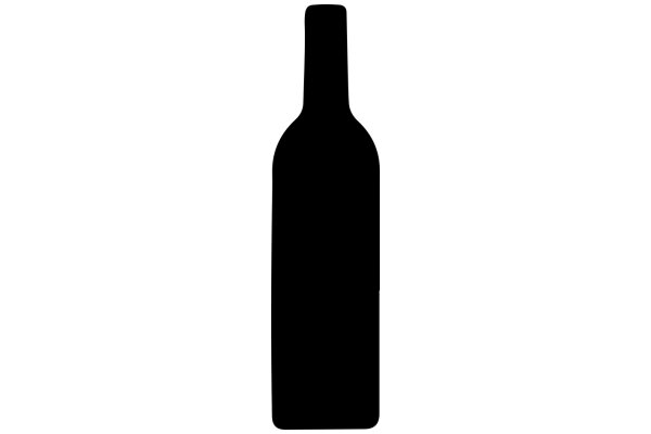 A Solid Silhouette of a Bottle