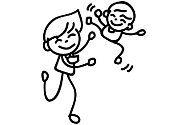 A Playful Interaction: A Cartoon Character and a Smiling Baby
