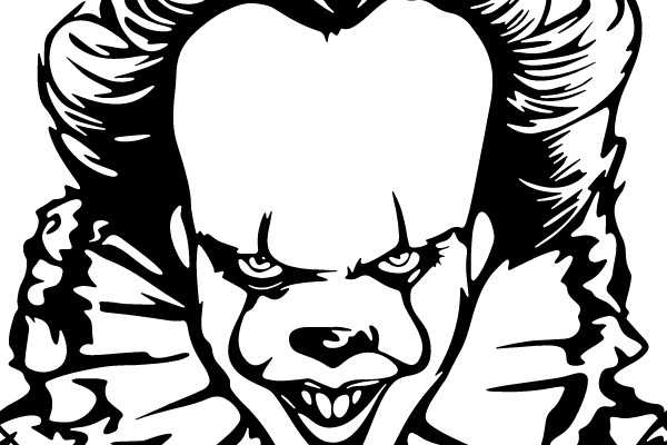Terrifying Clown Illustration