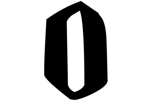 Bold Black Number Zero