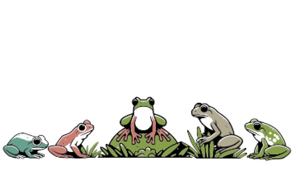 Four Amphibians in a Field of Grass