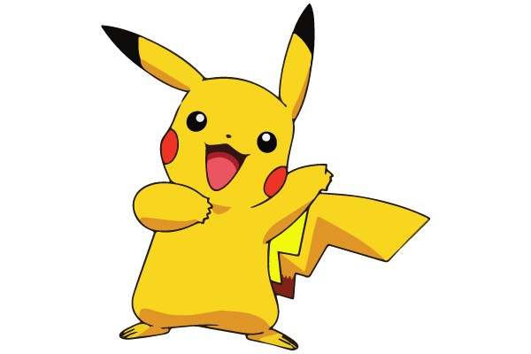 Sparkling Pikachu: A Joyful Cartoon Character