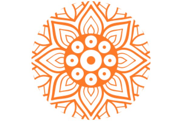Vibrant Orange Mandala Design