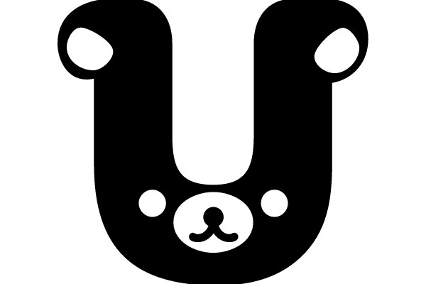 Kawaii Bear Face Alphabet Letter U