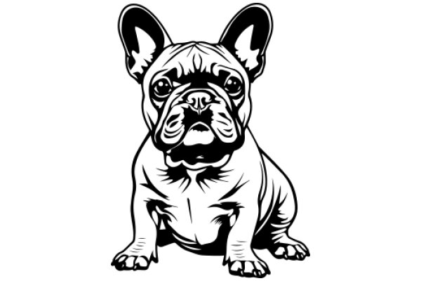 Stylish Illustration of a French Bulldog