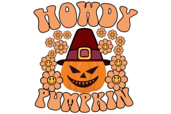 Halloween-themed Pumpkin Logo with the Word 'Pumpkin' in Stylized Lettering