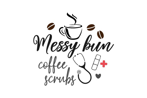 Messy Bun, Coffee Scrubs