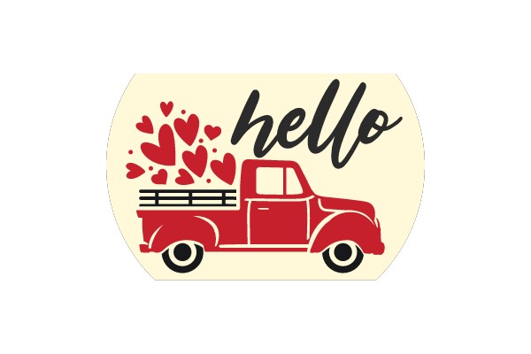 Welcome to the Neighborhood: A Friendly Greeting from a Red Truck