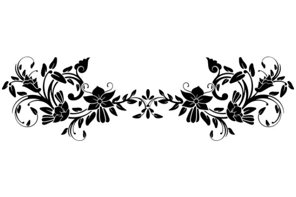 Elegant Black Floral Design