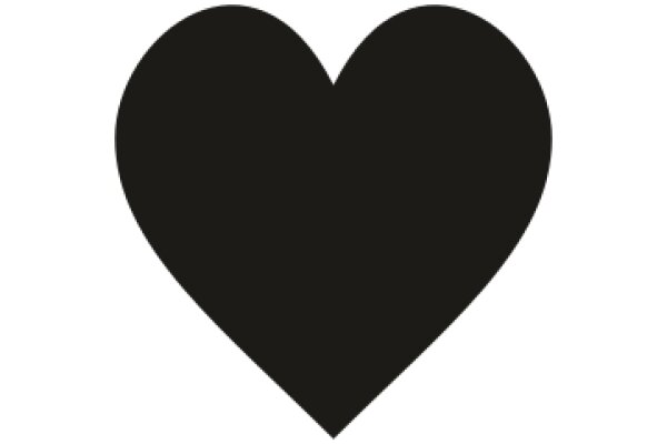 Simplicity in Design: A Black Heart Icon