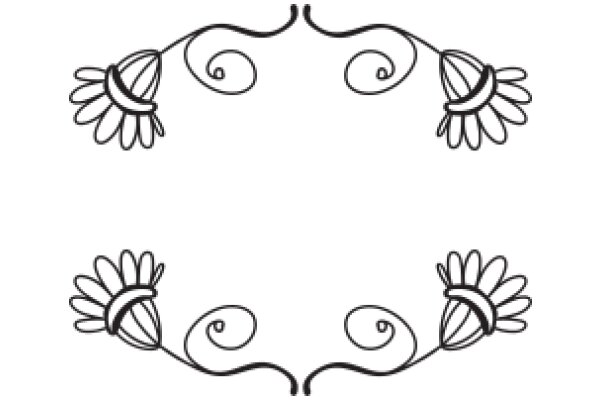 Stylized Floral Design with Banana Accent
