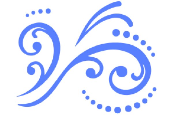 Stylized Blue Swirl Design