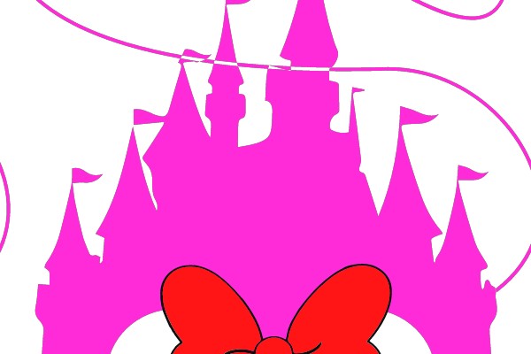 Whimsical Fantasy Castle with Fairy and Bow