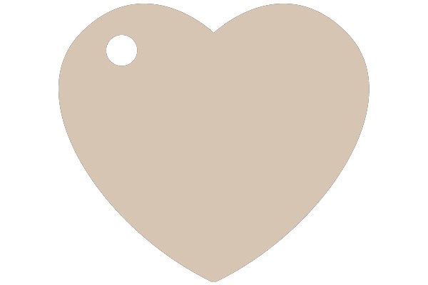 A Heart-Shaped Tag with a Hole in the Center