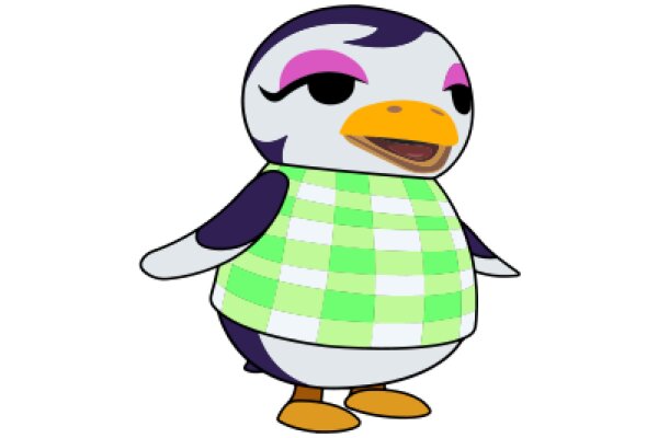 Stylish Penguin with a Pop of Color!