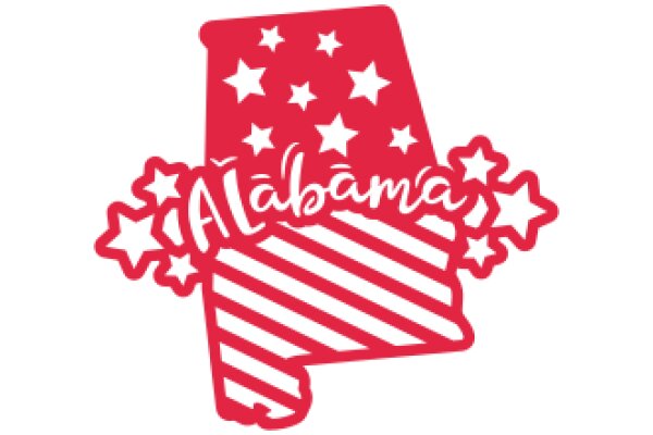 Alabama State Logo with Red Stars and Stripes