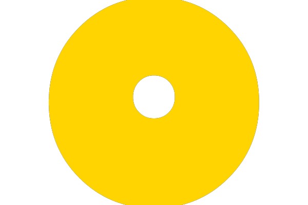 Yellow Disc with Black Center