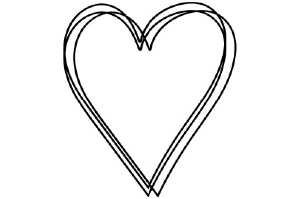 Simplistic Line Art of a Heart