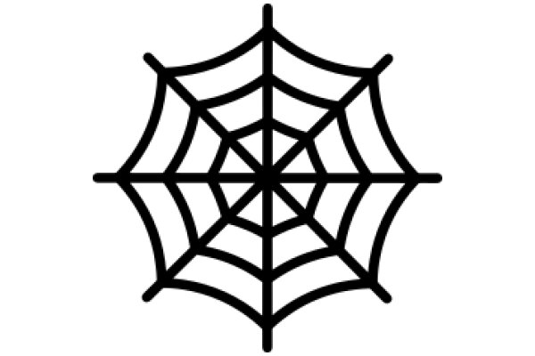 A Simple Line Drawing of a Spider Web