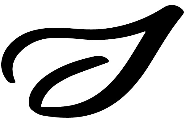 Swooping Black Letter D