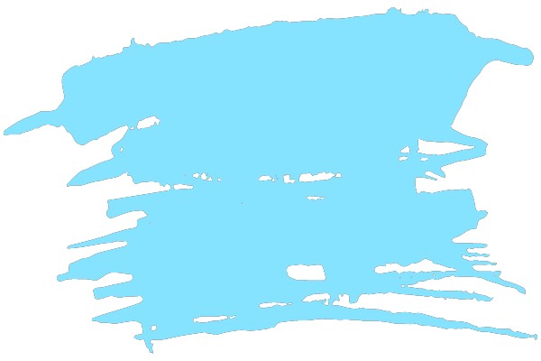 Abstract Blue Shapes on White Background