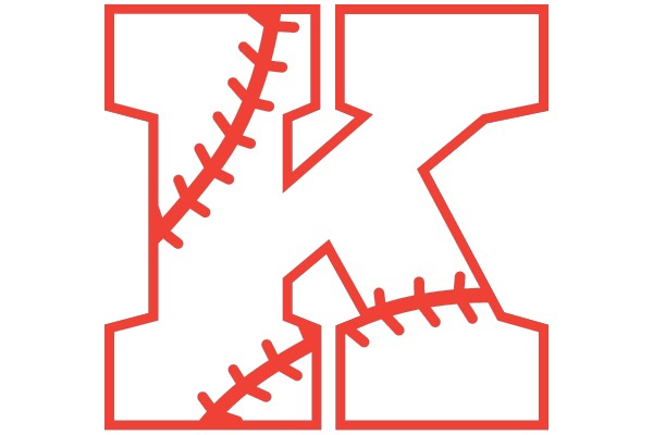 Baseball Stitching Letter K