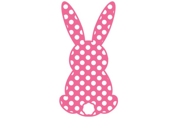 A Playful Pink Bunny with Polka Dots