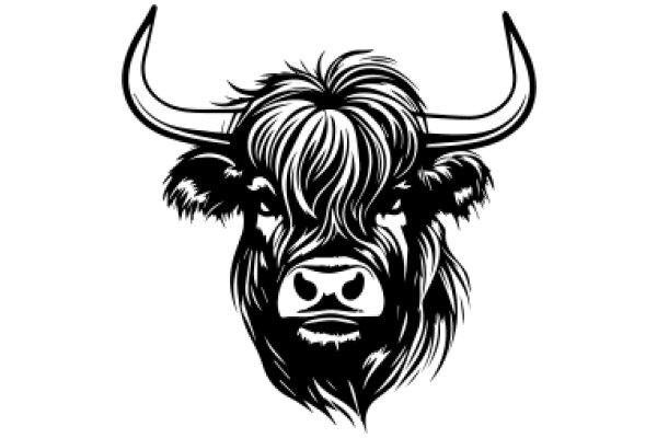 Stylized Bull Head Illustration